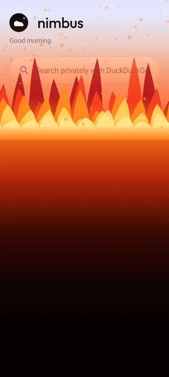 Nimbus screen: Fire button